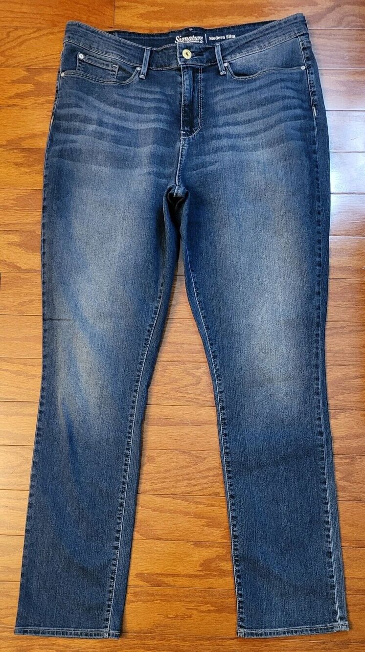 LEVI's Signature Modern Slim Women Jeans High Rise Skinny Sz 16L W35 L30